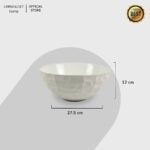 Dekorasi Meja Urbanloft Home Hellen Fruit Bowl Ceramic Medium White - Image 5