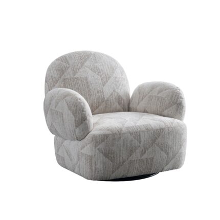 Nuvella Lounge Chair – Luxury Swivel for Modern Living