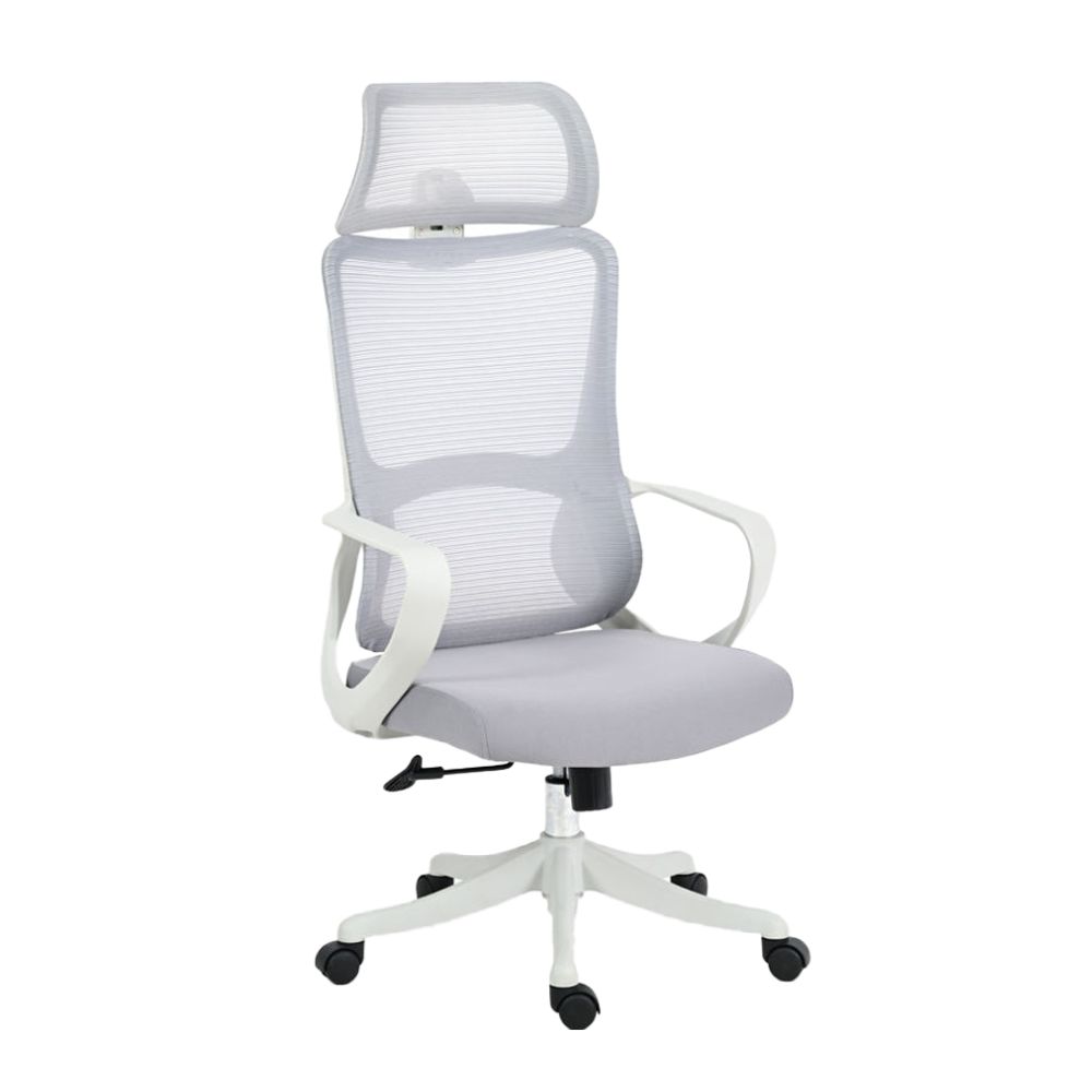 217.jpg Quaza Headrest Office Chair – Elite White for Productivity - Image 1