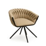Harke B Dining Chair – Luxurious Swivel Fabric Comfort Seat