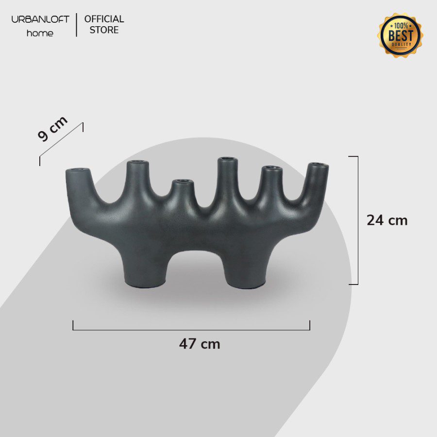 2568d4b4-9471-4eeb-b8fd-83487da9a11e.jpg Balboa Small Black Ceramic Candle Holder - Image 4