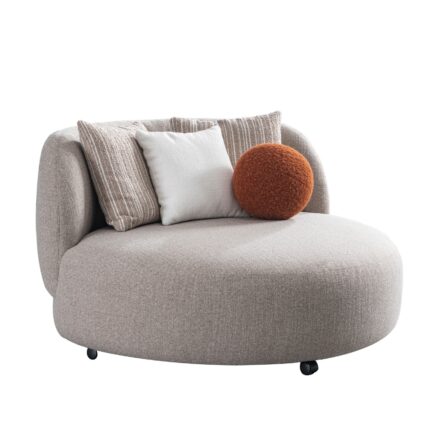 Freesia Lounge Chair Cream – Luxurious Swivel Comfort