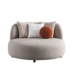 Freesia Lounge Chair Cream – Luxurious Swivel Comfort - Image 3