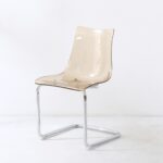 Aureta Clear Float Dining Chair – Amber Elegant Transparency - Image 2