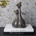 Dekorasi Meja Twin Katze Decoration Ceramic Black