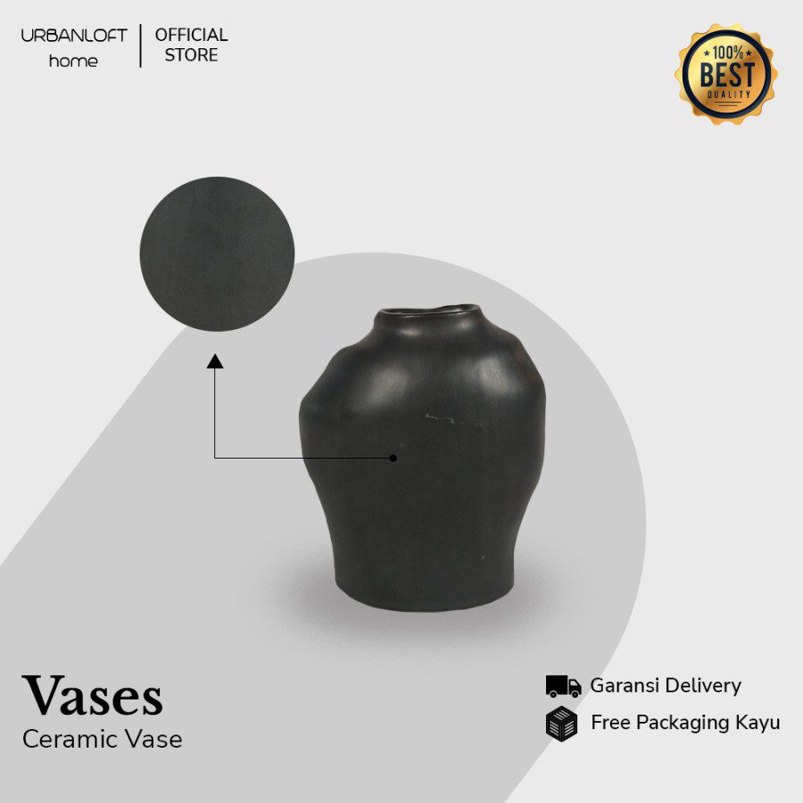 3f487afb-c361-46d8-ae73-2d7df954f313.jpg Urbanloft Home Stein Ceramic Vas Bunga Dekorasi - Image 2