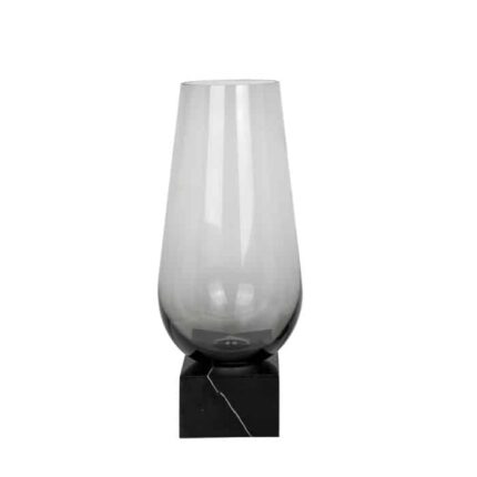 Rubens Tall Glass And Marble Decoration - Black M