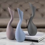 Ton Charcoal Ceramic Vas Bunga Dekorasi