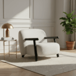 Bouva Lounge Chair Armrest White – Luxury & Elegant Design - Image 4