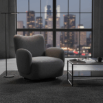 Suvra Armrest Lounge Chair – Luxury Swivel Comfort Seating - Image 2