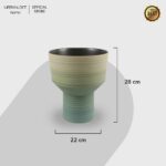 Vas Bunga Urbanloft Home Annete Blue Vase Ceramic - Image 5