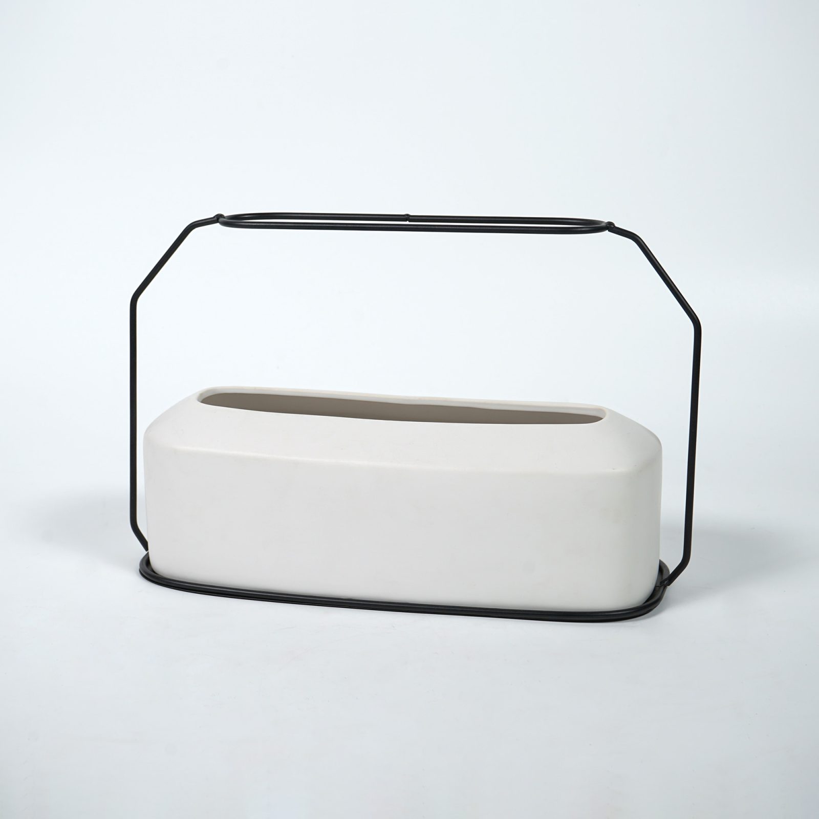 DOJA-A-WHITE-ON-BLACK-2-CERAMIC-VASE-C30263B1-scaled-1.jpg Doja Metal Ceramic Vase - Image 3