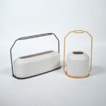 Doja Metal Ceramic Vase - Image 2