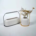 Doja Metal Ceramic Vase