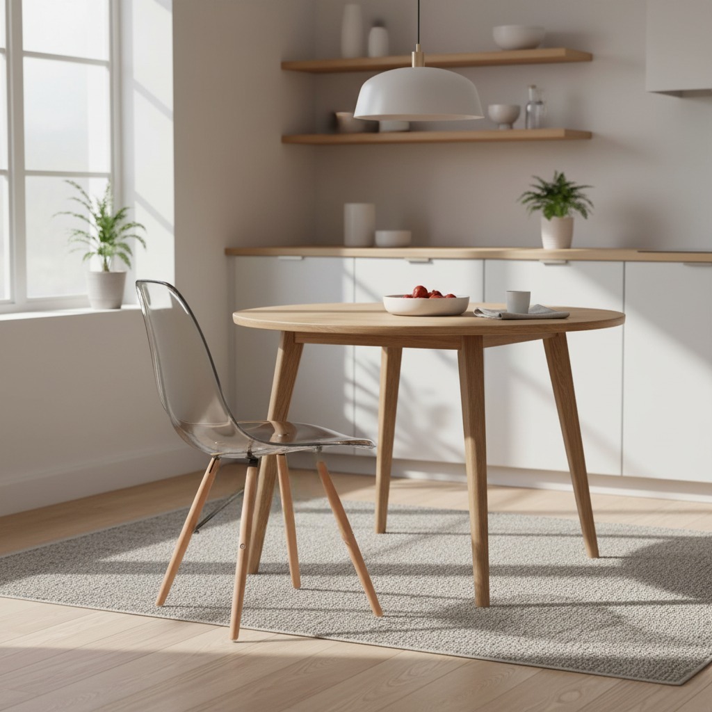 DeWatermark.ai_1758689714446.jpeg ModX Clear Wood Leg Dining Chair – Premium Dining Seating - Image 2