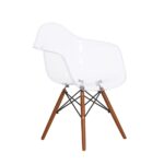 ModX Clear Armrest Wood Leg Dining Chair – Modern Comfort