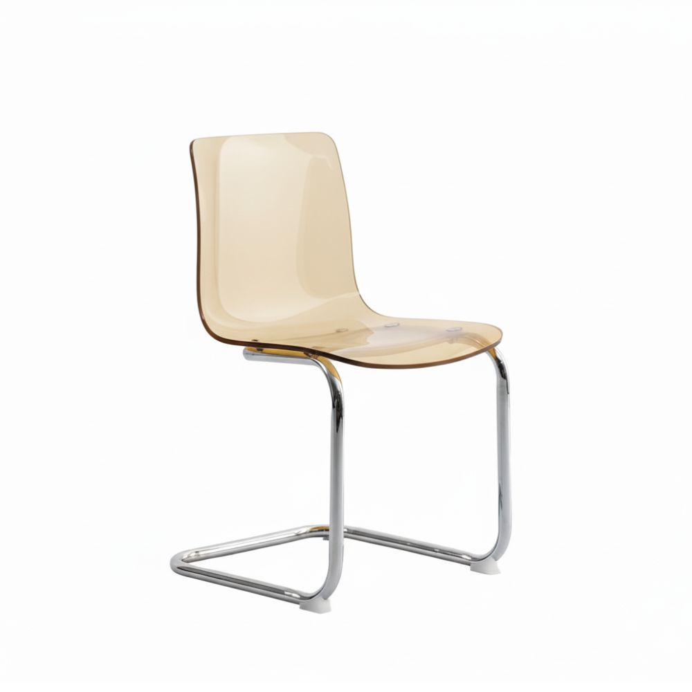 Aureta Clear Float Dining Chair - Amber Elegant Transparency