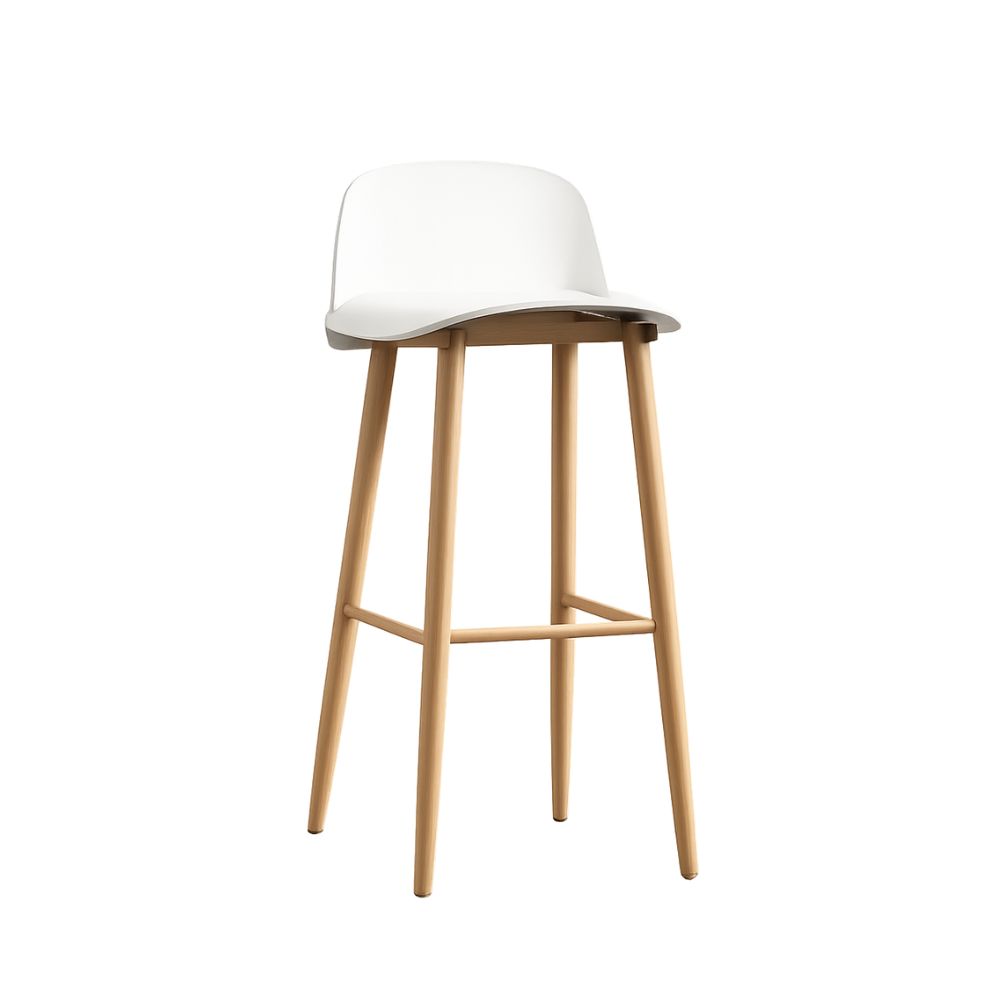 E18321HR-75-WH.jpg Clyra Fern H.75.5 cm Bar Stool – Modern Minimalist Style - Image 1
