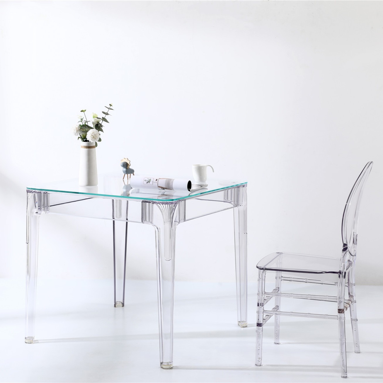 E64A2973.jpg Glascent Dining Table Clear – Modern Minimalist for Homes - Image 5