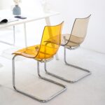 Aureta Clear Float Dining Chair – Amber Elegant Transparency - Image 3