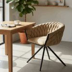 Harke B Dining Chair – Luxurious Swivel Fabric Comfort Seat - Image 2