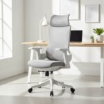Quaza Headrest Office Chair – Ultimate Ergonomic Grey Style - Image 2