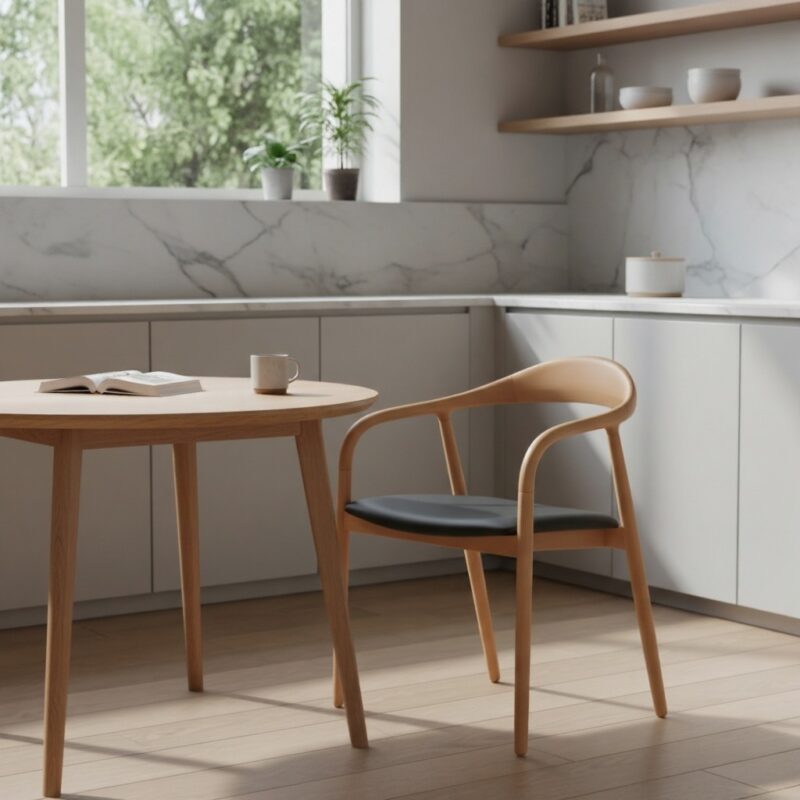 Auno Dining Chair Sandaran Lengan - Sempurna untuk Living Room