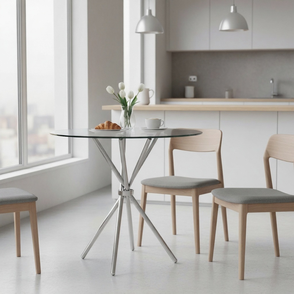 Gemini_Generated_Image_za641xza641xza64-1.jpg Cirqla D.80cm Dining Table – Exquisite Glass Craftsmanship - Image 2