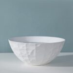 Dekorasi Meja Urbanloft Home Hellen Fruit Bowl Ceramic Medium White