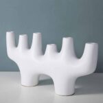 Balboa Medium White Ceramic Candle Holder - Image 3