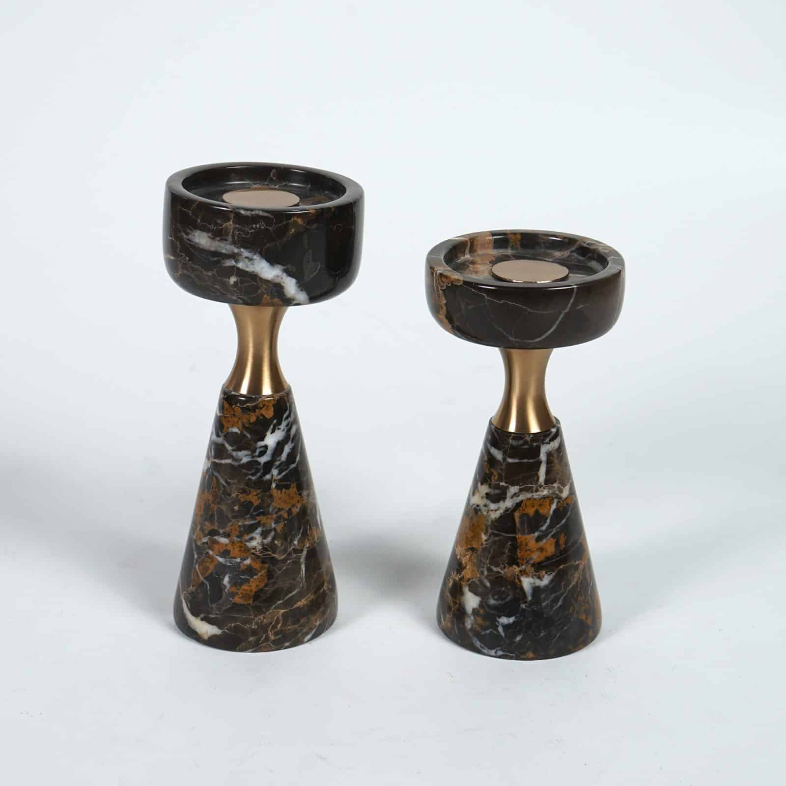 NINETTE-BLACK-SET-2-MARBLE-CANDLE-HOLDER-scaled-1.jpg Ninette Candle Holder – Luxury Elegance with Timeless Design - Image 1