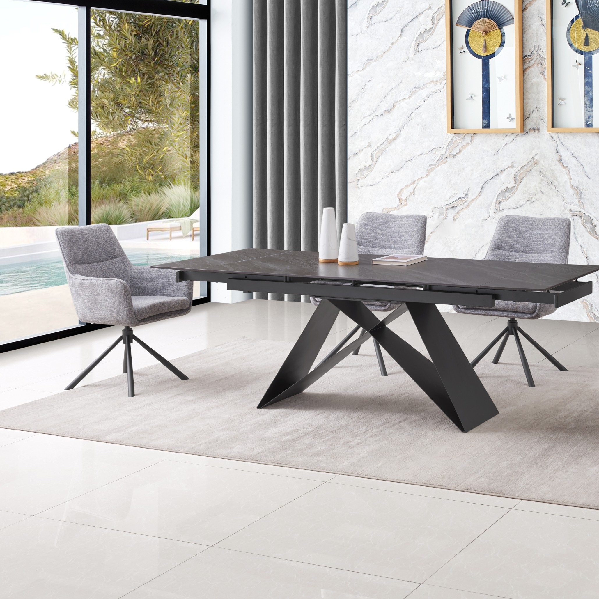 T2518Y2546-1.jpg Vellum Dining Table – Unstoppable Elegance for Modern Living - Image 2