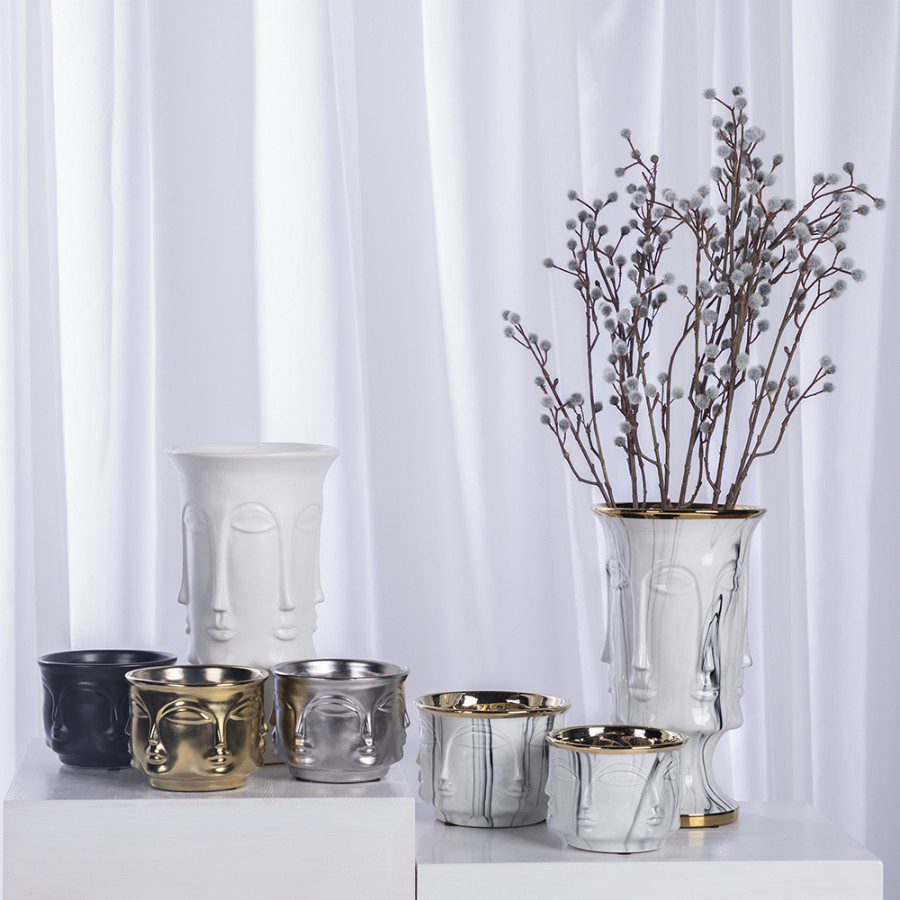 ab0d3ab0-c7fc-452e-92ed-57f7f4a8ae48-1.jpg Vier Tall White Ceramic Vas Bunga Dekorasi - Image 4