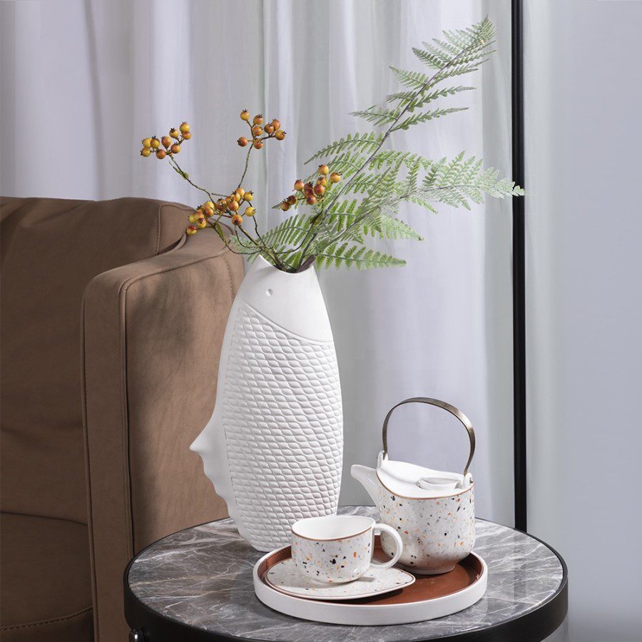 bab08690-246f-4a14-8a3d-f67143c2dec3.jpg Fisch Ceramic Vas Bunga Dekorasi - Image 2