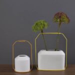 Doja Metal Ceramic Vase - Image 5