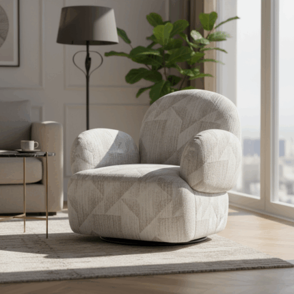 Nuvella Chair Bersantai – Swivel Kemewahan Kehidupan Modern. 