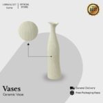 Vas Bunga Urbanloft Home Gigi Vase Ceramic White - Image 3
