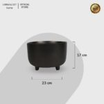 Brees Ceramic Matte Vase Black - Wide - Image 3