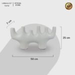 Balboa Medium White Ceramic Candle Holder - Image 5