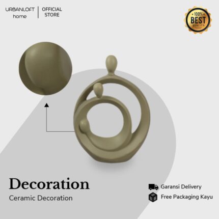 Urbanloft Home Sorella Ceramic Decoration - Grey L
