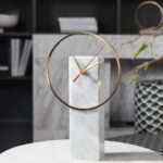 Urbanloft Home Veva Clock Marble Decoration - White - Image 2