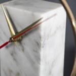 Urbanloft Home Veva Clock Marble Decoration - White - Image 3