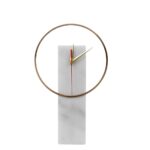 Urbanloft Home Veva Clock Marble Decoration - White