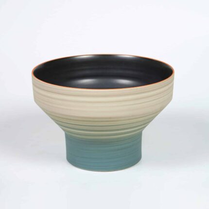 Annete Wide Vase Blue – Handcrafted Ceramic Art of Luxury