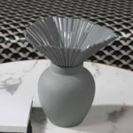 Urbanloft Home Waddle Ceramic Vase Decoration - Charcoal L - Image 2