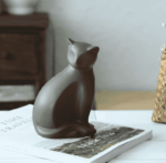 Urbanloft Home Katze Ceramic Statue Decoration - Charcoal - Image 2