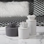 Urbanloft Home Pine Ceramic Decoration - Charcoal - Image 2