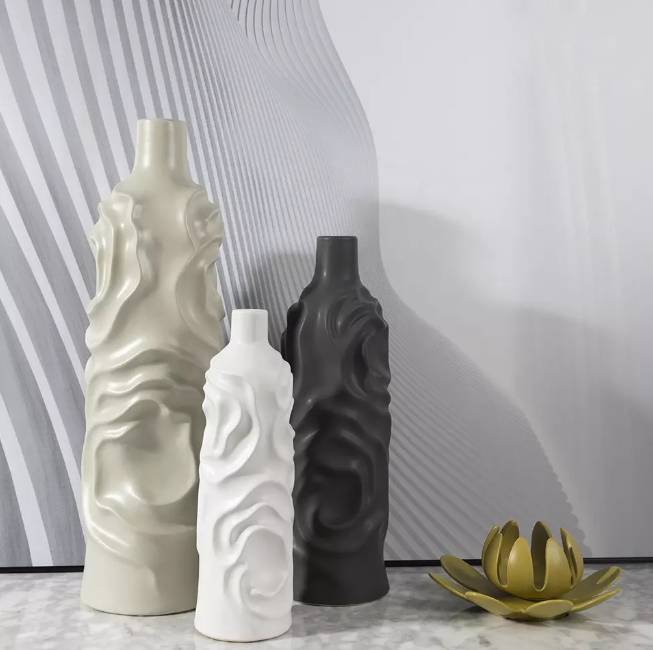 rug-1662696400727-0.jpeg.jpg Blomma Ceramic Vase Decoration - Charcoal L - Image 2