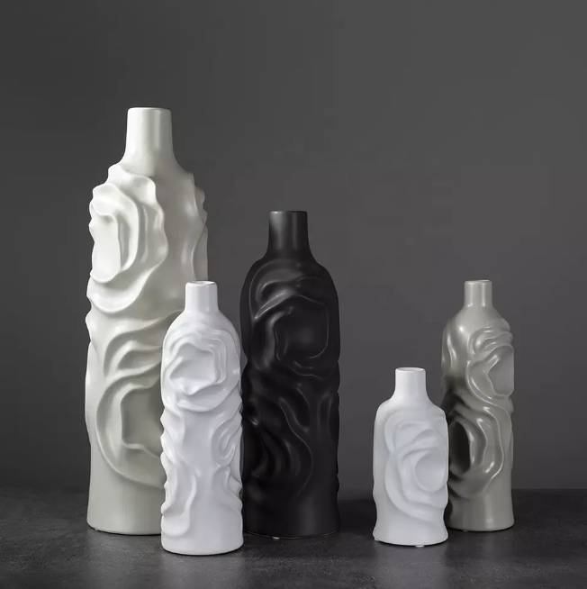 rug-1662696400737-2.jpeg.jpg Blomma Ceramic Vase Decoration - Charcoal L - Image 3