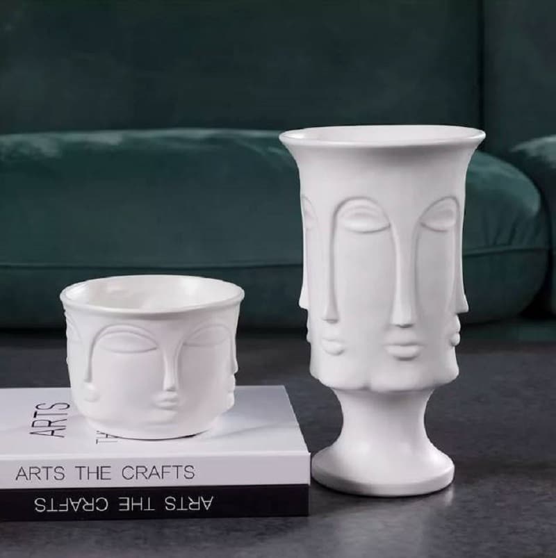 rug-1662709556274-1.jpeg.jpg Urbanloft Home Vier Tall Ceramic Vase Decoration - White - Image 3